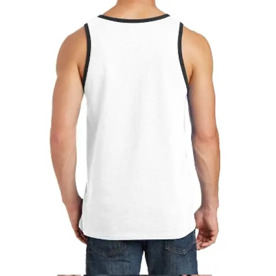 Mafoose Mens Solid Cotton Tank Top Sleeveless Tee Shirt for Sports, Gym, Fitness, Beach image {3}