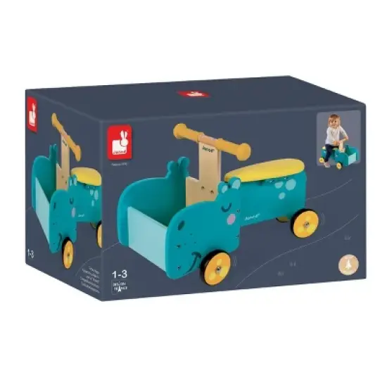 Janod Wooden Hippopotamus Ride-On image {3}