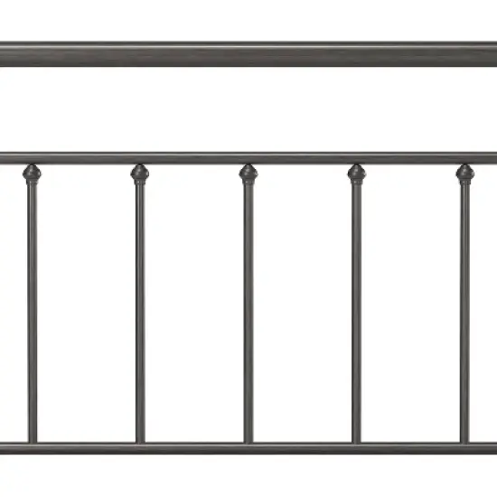 Queen Kirkland Metal Bed Aged Pewter - Hillsdale Furniture image {11}