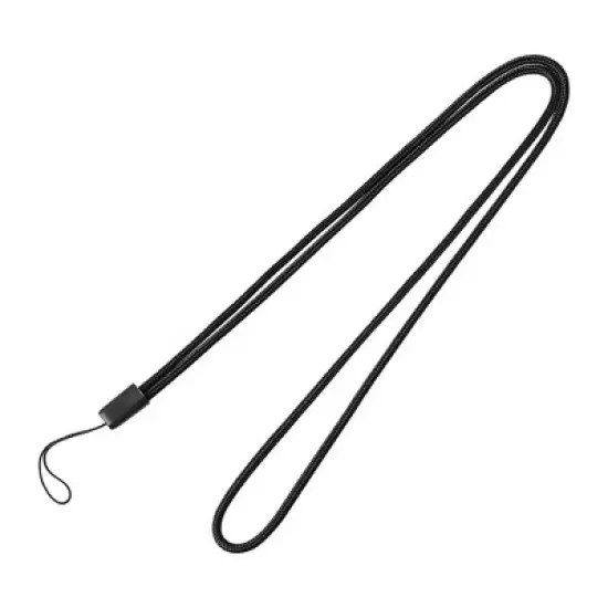 Unique Bargains Nylon Plastic Lightweight Comfortable Badge Holder Lanyards 18 Inches Black 1 Pc image {3}