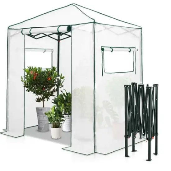 EAGLE PEAK 6'x4' Portable Walk-in Greenhouse image {9}