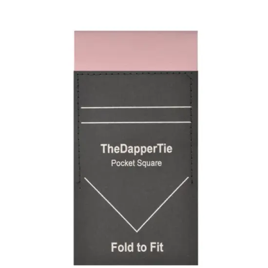 TheDapperTie - Men's Cotton Solid Color Rectangle Pre Folded Pocket Square on Card image {4}
