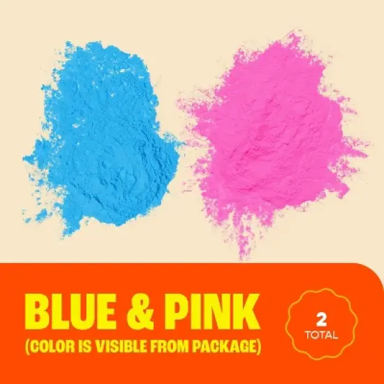 Chameleon Colors Gender Reveal Powder - Easy-Open Bags of Color Chalk Powder - 2 Pack of 1 Lb Bags image {2}