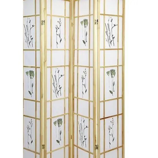 4 Panel Shoji Screen Natural - Ore International image {2}