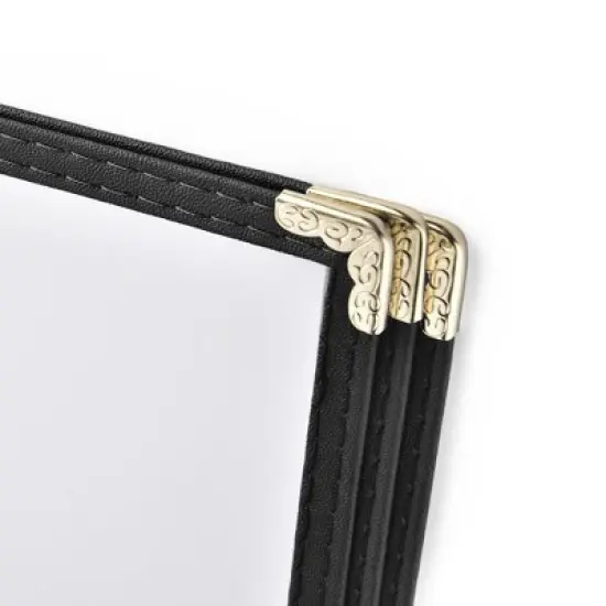 WeChef 60 Pack Restaurant Menu Covers 8.5 x 11" Book Style 3 Pages 6 Views Black image {1}