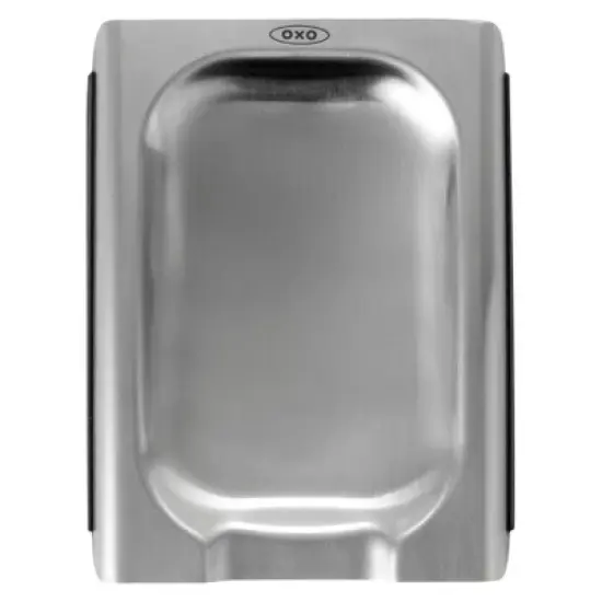 OXO Stainless Steel Spoon Rest: Silicone Utensil Holder for Stove, Dishwasher-Safe, Light Silver image {3}