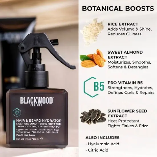 Blackwood for Men Hair & Beard Hydrator - 4 fl oz image {3}