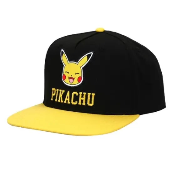 Pokemon Pikachu Youth Black Snapback Cap image {1}