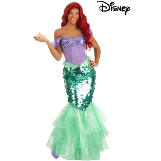 HalloweenCostumes.com Women's Disney Ariel Halloween Costume | Adult Little Mermaid Costume for Themed Events image {4}