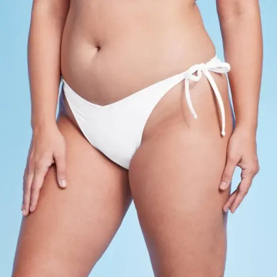 Women's Side-Tie V-Front High Leg Cheeky Bikini Bottom - Wild Fable&trade; image {10}