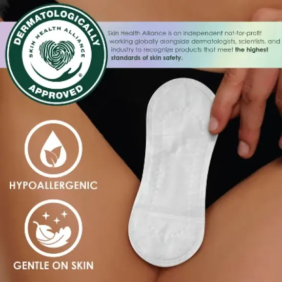 L. Organic Cotton Top Layer Ultra Thin Liners - Extra Coverage Absorbency - 80ct image {6}