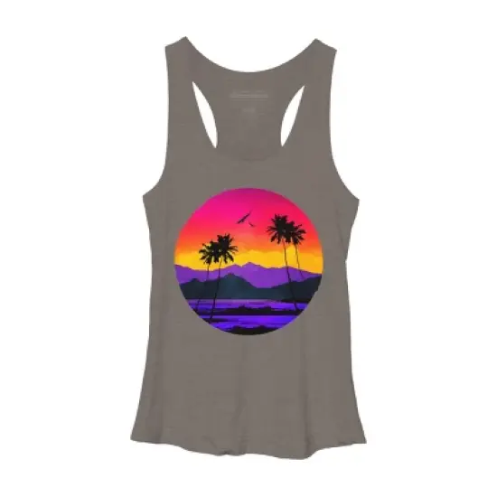 Women's Design By Humans The Color of Paradise By clingcling Racerback Tank Top image {4}