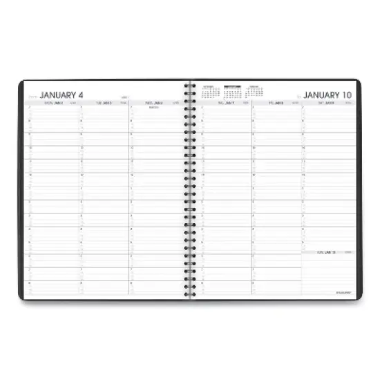 Weekly Appointment Book, 11 x 8.25, Black Cover, 13-Month: Jan 2026 to Jan 2027 image {1}