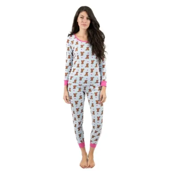 Leveret Womens Two Piece Cotton Pajamas image {3}