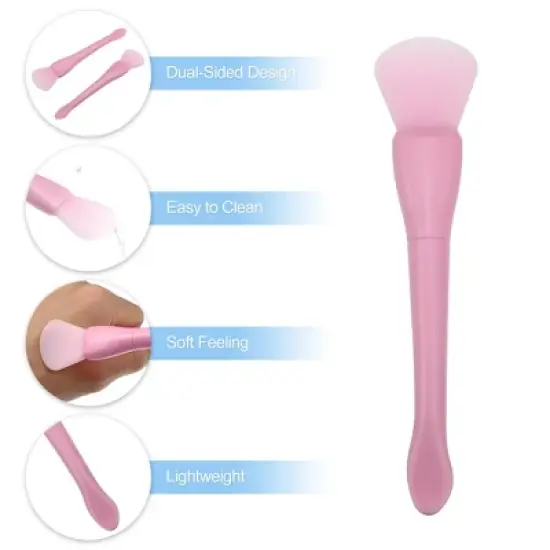 Unique Bargains Silicone Face Mask Brushes Face Mask Applicator Brushes Soft Silicone Brushes 2Pcs image {2}