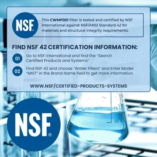 Mist 644845 Ultra Clarity Compatible with 9000077104, 9000194412, Miele KWF1000 Refrigerator Water Filter (2pk) image {6}