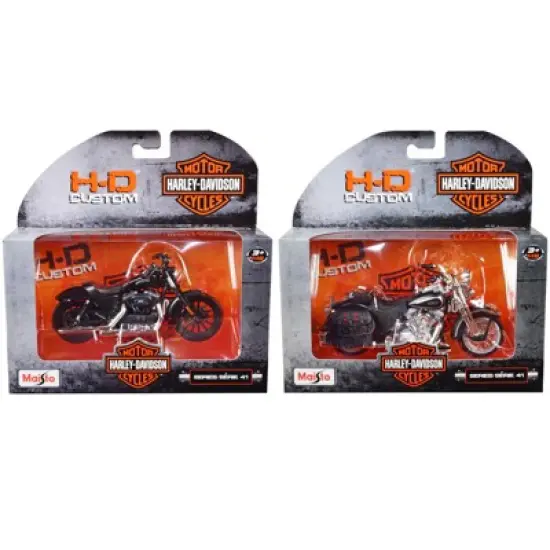 Harley-Davidson Motorcycles 6 piece Set Series 41 1/18 Diecast Models by Maisto image {1}