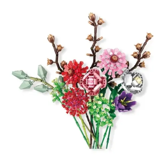 Contixo BK03 Spring Bouquet Floral Collection Building Block Set - 1237 PCS image {1}