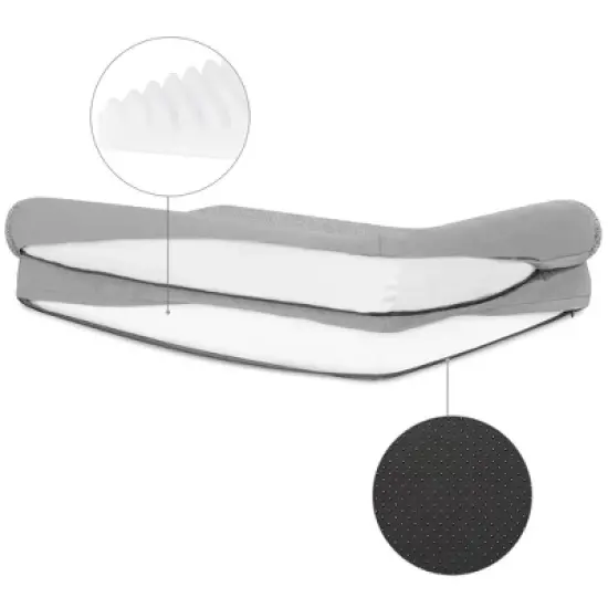 TailZzz Asher Wooden Pet Bed with Mattress  Elevated Pet Bed Greenguard Gold Certified Wooden Pet Bed image {8}