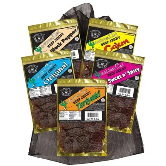 Buffalo Bills 5-ct Assorted Western Cut Beef Jerky Sampler - Five 2.6oz Packs image {5}