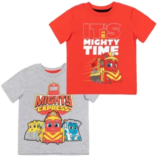 Mighty Express Nate Brock Milo 2 Pack Graphic T-Shirt Gray/Red  image {8}