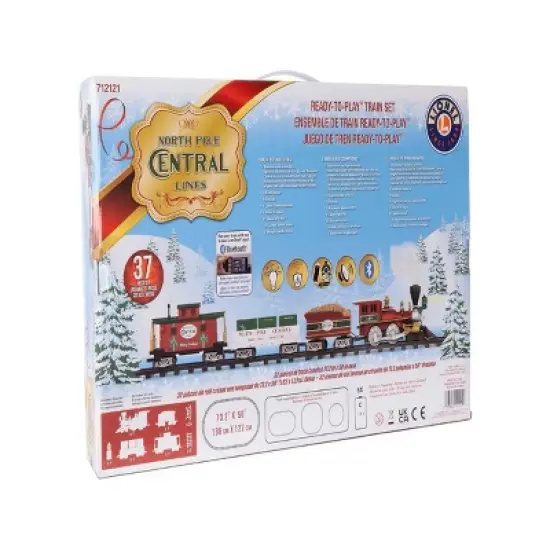 Lionel North Pole Central RTP Set with Bluetooth: Battery Operated Plastic Train Playset, 37 Pieces image {11}