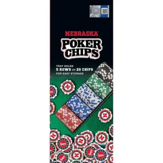 MasterPieces Casino 100 Piece Poker Chip Set - NCAA Nebraska Cornhuskers image {4}