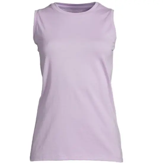 Lands' End Women's Tall Supima Cotton Crew Neck Tank image {4}