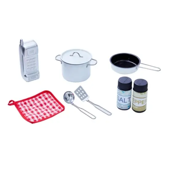 Teamson Kids Little Chef Boston Classic Kids Kitchen Playset, White/Natural image {9}