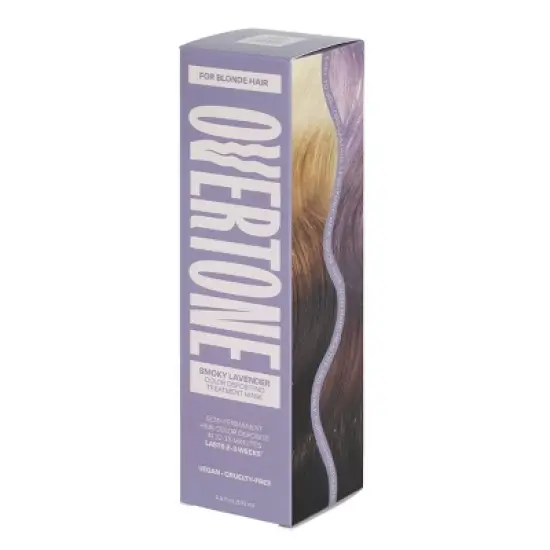 Overtone Smoky Lavender Hair Mask- Semi-Permanent Hair Dye & Color Conditioner- Vegan, Ammonia-Free, Light Purple for Brown & Blonde Hair image {8}