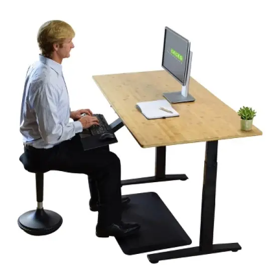 60"x30" Electric Standing Desk with Adjustability Natural Bamboo - Uncaged Ergonomics image {2}