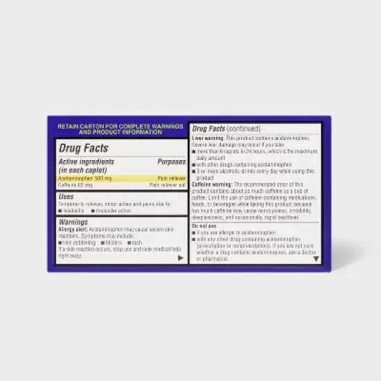Acetaminophen Tension Headache Coated Caplets- 100ct - up&up&trade; image {2}
