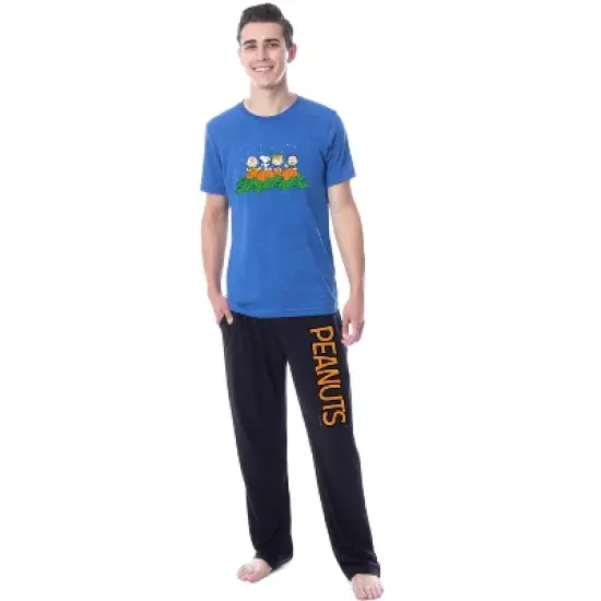 Peanuts Mens' Charlie Brown It's The Great Pumpkin Sleep Pajama Set Multicolored image {3}