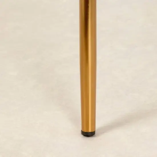 Set of 2 Flam Dining Chairs with Gold Metal Legs - South Shore image {4}