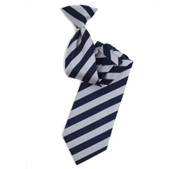 College 1/2" Striped Colored Woven Clip On Neck Tie image {12}