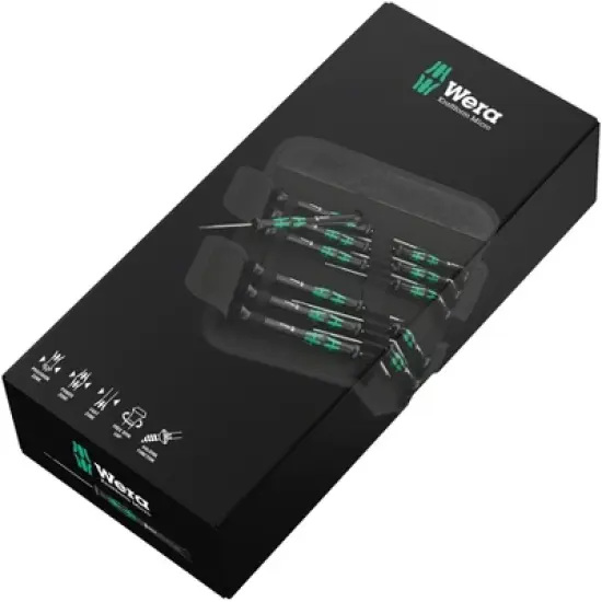 Wera Kraftform Micro 12 Universal 1 Screwdriver Set - 12 Piece image {1}