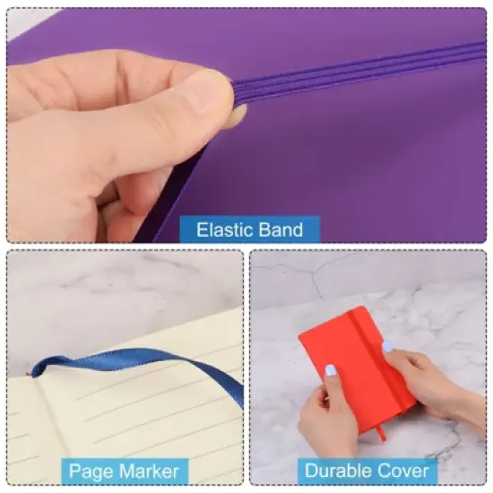 Unique Bargains Hardcover A6 Lined Office Writing Journal Notebook 160 Pages 2 Pcs image {3}