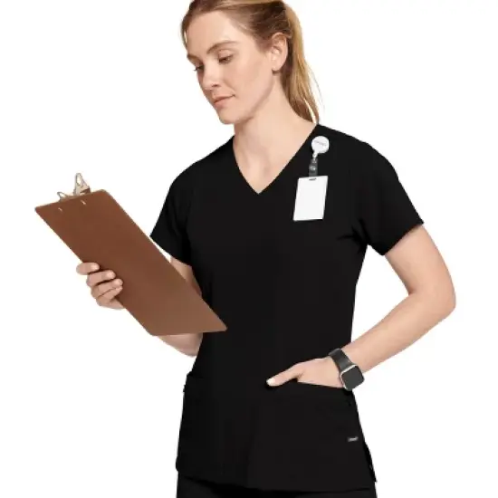 Jockey Women's Mock Wrap Scrub Top image {2}