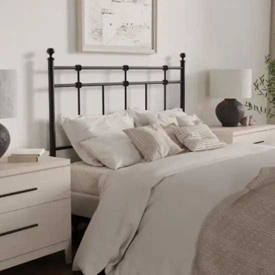 eLuxury Dexter Metal Modern Farmhouse Headboard image {5}