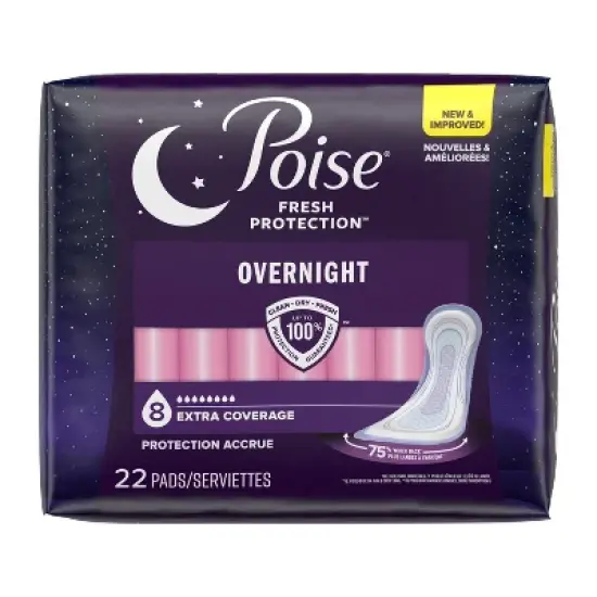 Poise Overnight Postpartum Incontinence Bladder Control Pads for Women - Ultimate Absorbency image {11}