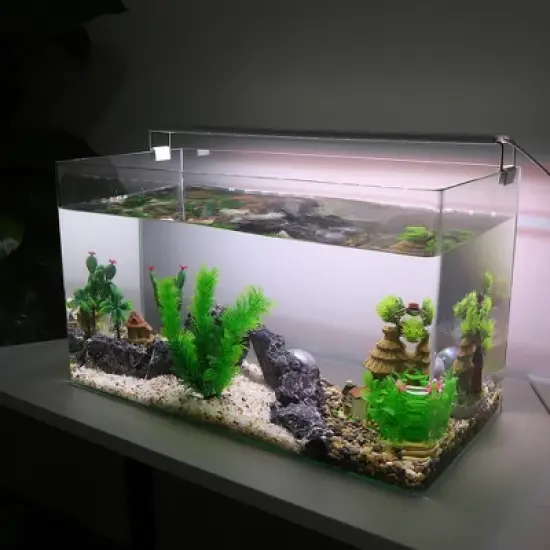 Unique Bargains Aquarium Plants Decoration Artificial Aquatic Plants Green 7.87" 1 Pcs image {1}