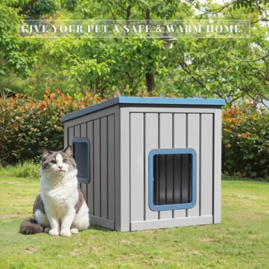 Decksplore Pet House Indoor Outdoor Use Easy to Clean Durable Slanted Top image {4}