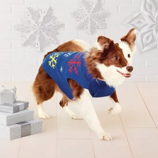 Snowflakes Dog and Cat Sweater Knit - Wondershop&trade; Navy Blue image {5}