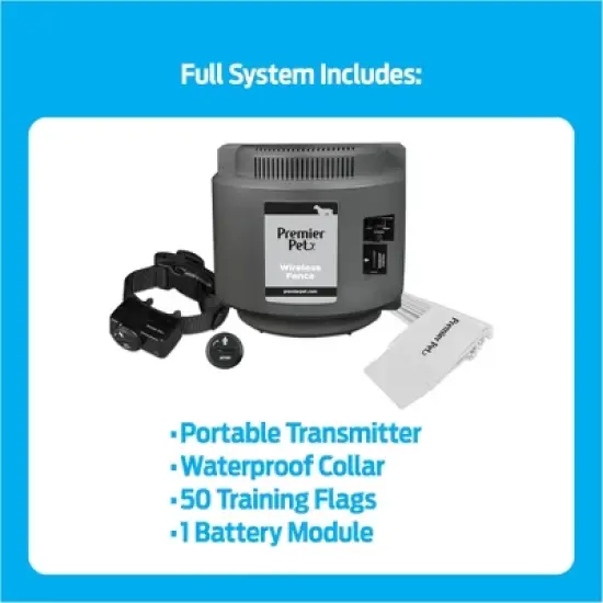 Premier Pet 1/2 Acre Adjustable Wireless Fence - Black image {4}