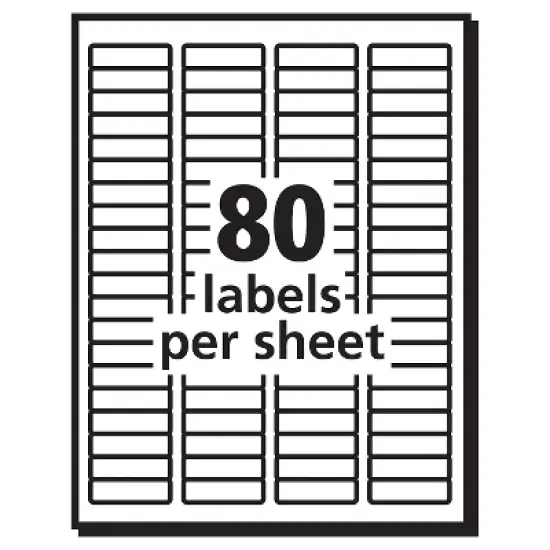PRES-a-ply Laser/Inkjet Address Labels 1/2 x 1 3/4 White 8000/Pack 30640 image {2}