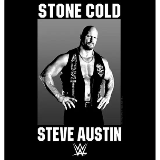 Junior's WWE Stone Cold Steve Austin Black and White Photo T-Shirt image {1}