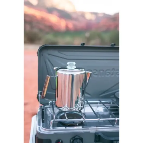 Stansport Stainless Steel Percolator Coffee Pot 9 Cups image {9}