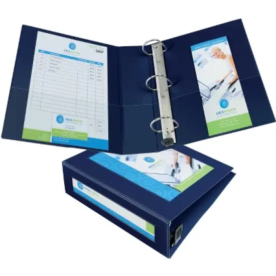 Avery Heavy-Duty Framed View 3-Ring Binder, 3" One Touch EZD Rings, 1 Navy Blue Binder (68038) image {6}