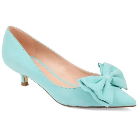 Journee Collection Womens Orana Pointed Toe Kitten Heel Pumps image {12}