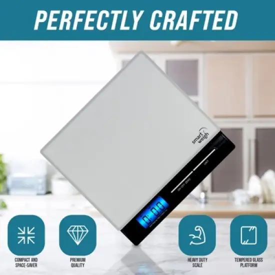 Smart Weigh PL11B Digital Scale with Large Display and Tempered Glass Platform image {2}